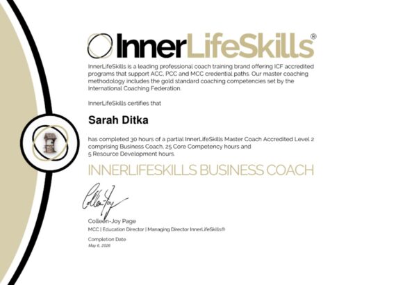business coach certificate