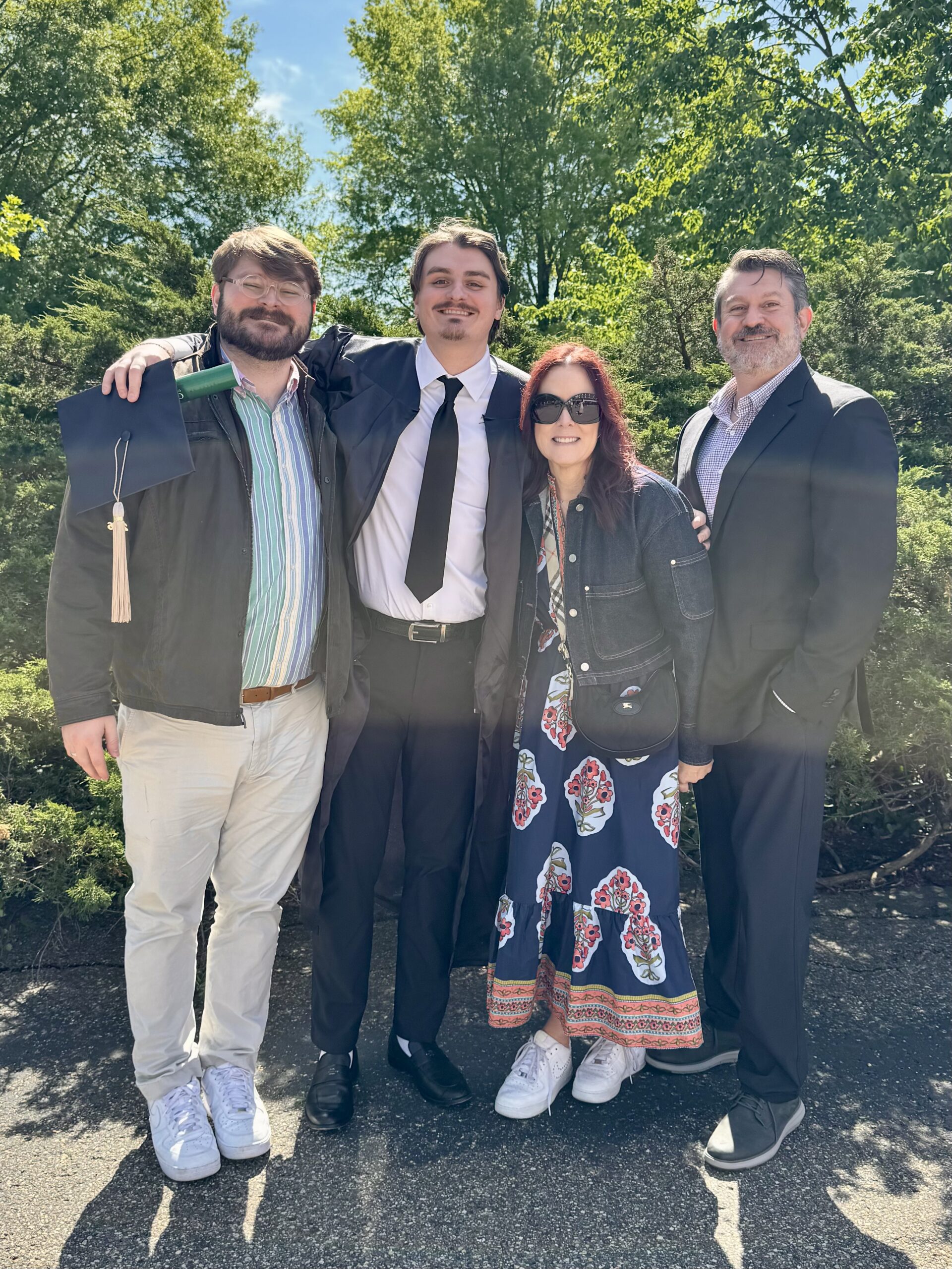 the author's family at graduation