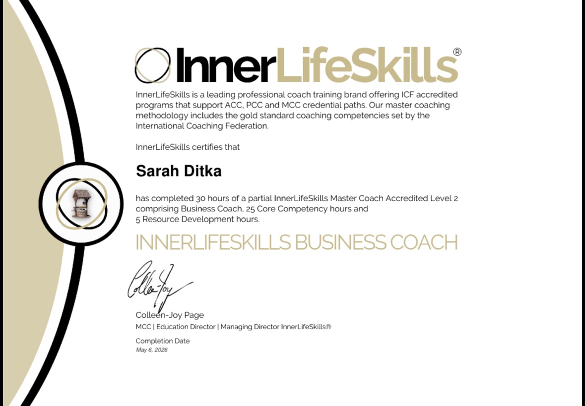 business coach certificate